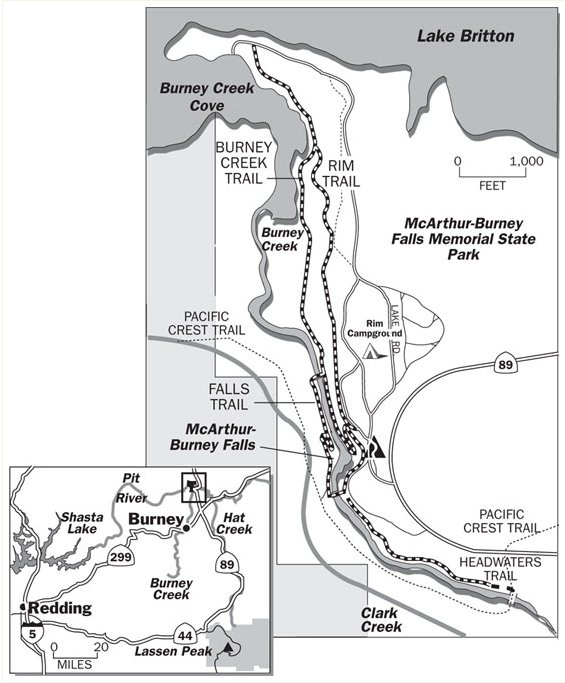 Burney Falls Trail Map