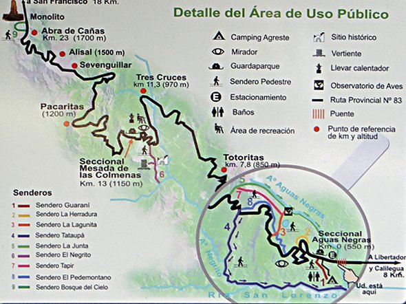 Calilegua Trails and Map