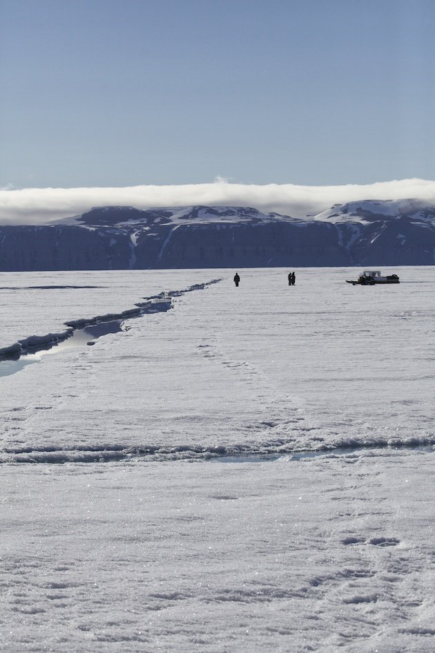 Crack in sea ice on Admiralty Inlet