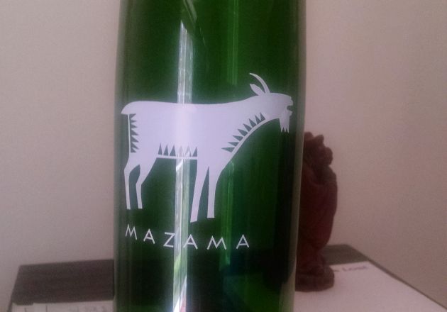 Water bottle with Mazama goat logo