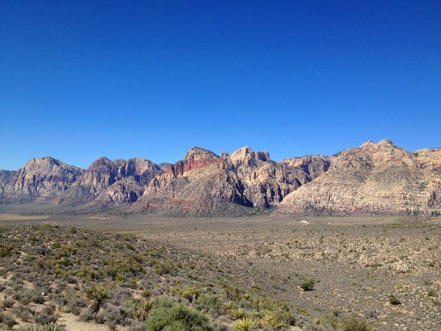 a view along the scenic drive at Red Rock Canyon National Conservation Area