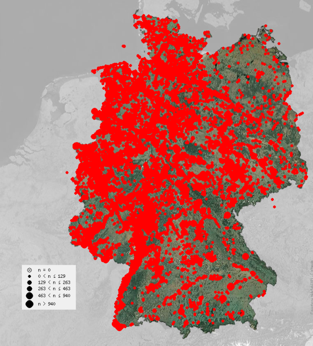 egyptian goose map germany